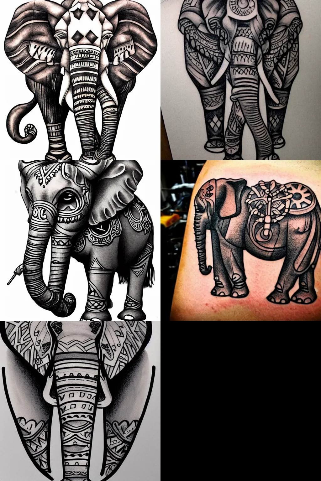 Amazing Traditional Elephant Tattoo-tiepthilienket.edu.vn