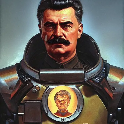 Image similar to joseph stalin as heavily damaged t - 8 0 0 cyborg terminator, highly detailed, digital painting, artstation, concept art, matte, sharp focus, illustration, art by artgerm and greg rutkowski and alphonse mucha