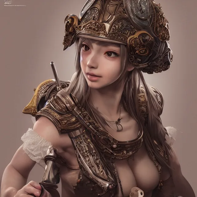 Prompt: studio portrait of neutral good colorful female cleric bard healer as absurdly beautiful, elegant, realistic petite young gravure idol, an ultrafine hyperdetailed illustration by kim jung gi, irakli nadar, intricate linework, detailed faces, super sharp focus, bright colors, octopath traveler, final fantasy, unreal engine 5 highly rendered, global illumination, radiant light