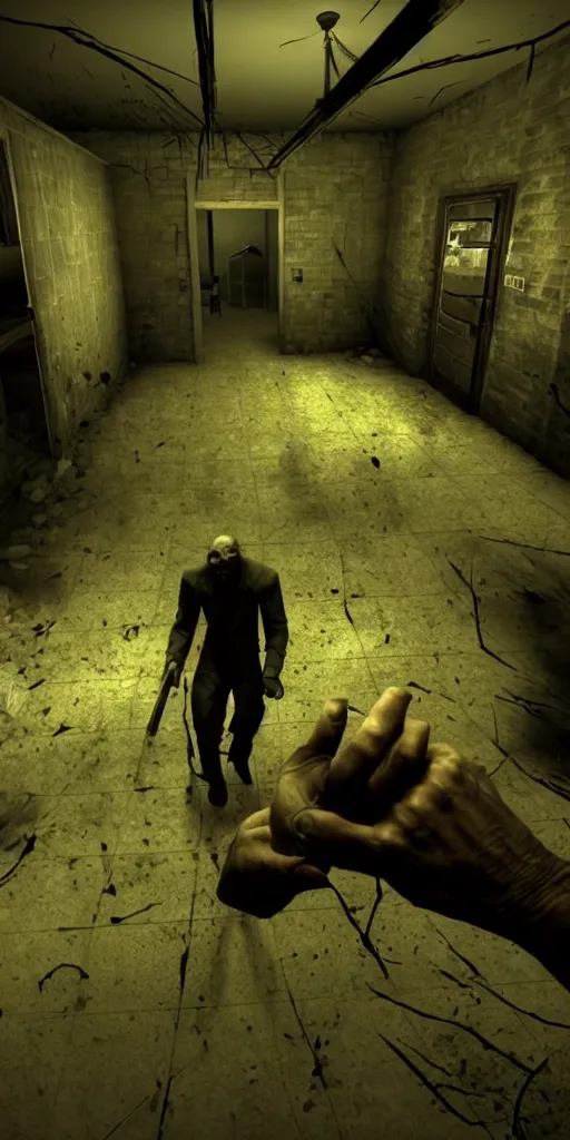 Image similar to cringe outlast horror scene game screenshot