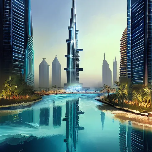 Image similar to gta : dubai, by andree wallin