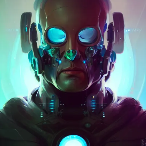 Prompt: a portrait of a cybernetic man, cyberpunk concept art by pete mohrbacher and wlop and artgerm and josan gonzales, digital art, highly detailed, intricate, sci-fi, sharp focus, Trending on Artstation HQ, deviantart, unreal engine 5, 4K UHD image