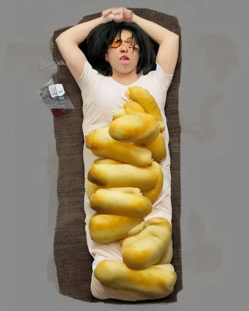 Prompt: corndog dakimakura, product picture, thumbnail, ebay listing, advertisement, bidding, internet picture