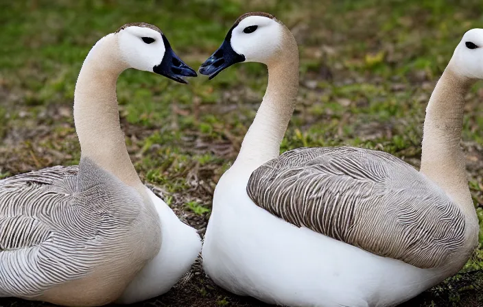 Image similar to lesbian geese getting married