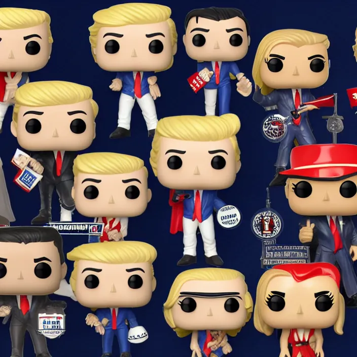 Image similar to funko pop of Donald Trump, fantasy, funko pop