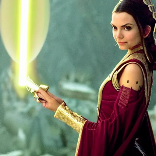 Image similar to victoria justice as princess padme in star wars episode 3, 8k resolution, full HD, cinematic lighting, award winning, anatomically correct