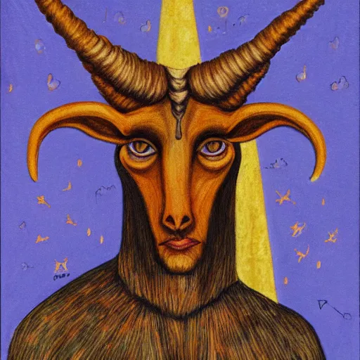 Image similar to portrait of baphomet