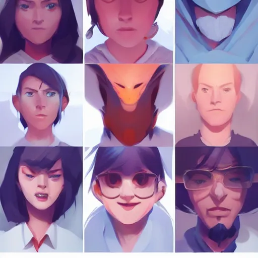 Image similar to face icon stylized minimalist pax, loftis, cory behance hd by jesper ejsing, by rhads, makoto shinkai and lois van baarle, ilya kuvshinov, rossdraws global illumination