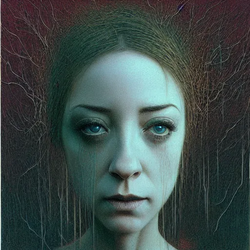 Image similar to alyson hannigan with short hairs by beksinski