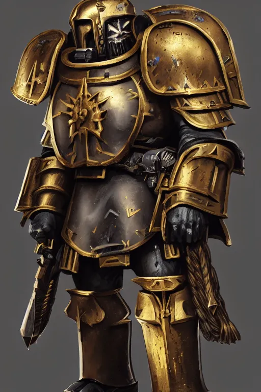 Image similar to armor portrait heros warhammer 4 0 k horus heresy fanart - the primarchs emperor by johannes helgeson animated with vfx concept artist & illustrator global illumination ray tracing hdr fanart arstation zbrush central hardmesh 8 k octane renderer comics stylized