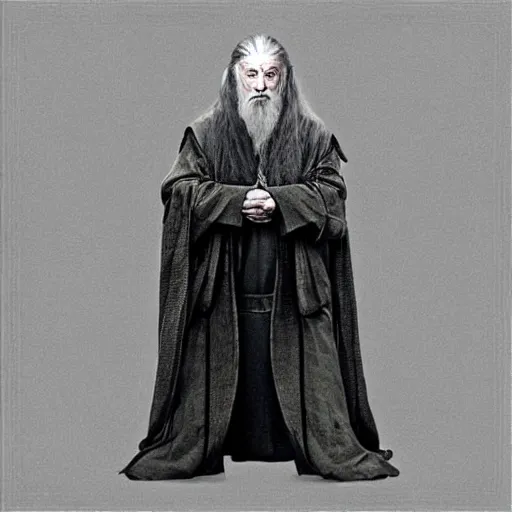 Image similar to a still from “ lord of the rings ” of a head and shoulders portrait of master tang as gandalf, photo by phil noto