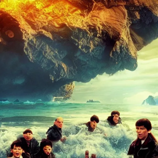 Prompt: stunning awe inspiring the goonies 2 movie still 8 k hdr atmospheric lighting