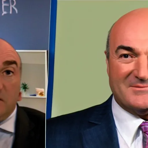 Image similar to Kevin O'leary answering cookie monster question