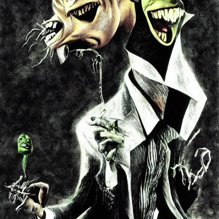 Image similar to Michael Keaton Beetlejuice by Dave McKean