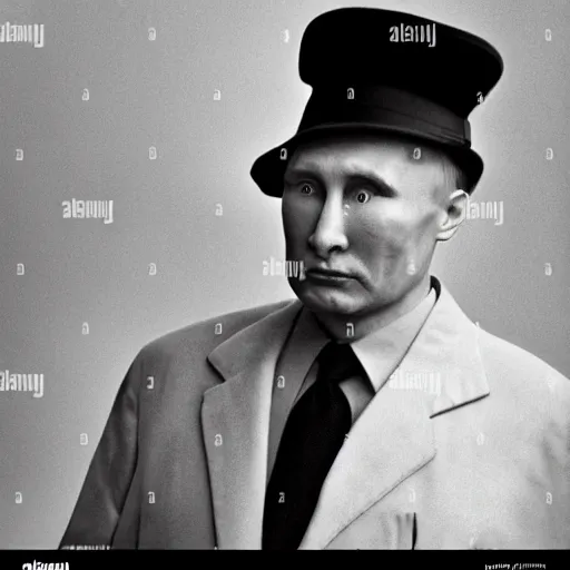 Image similar to vladamir putin a holocaust survivor, historical photo, high definition, hyperrealistic, stock photo