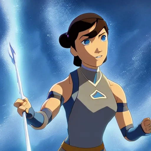 Image similar to Avatar Korra, film still from the Pixar movie 'Avatar Korra'