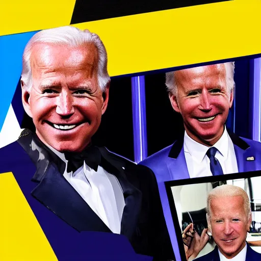 Image similar to daft punk joe biden