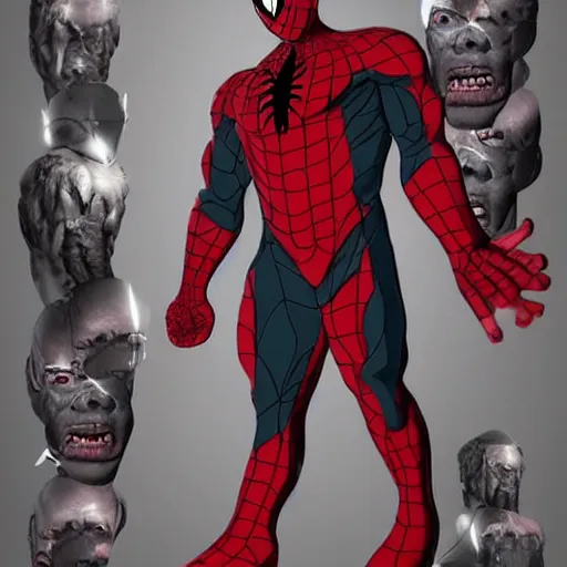 Image similar to Shadow is an undefeated intergalactic humanoid warrior, he is two meters tall, with an amazing well defined muscular body, his skin is gray, he has no hair at all, his eyes are wide and completely white, has no noticeable nose or mouth, he looks like a mix between the Spawn and venom from Spiderman