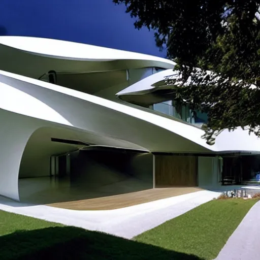 Image similar to house designed by zaha hadid