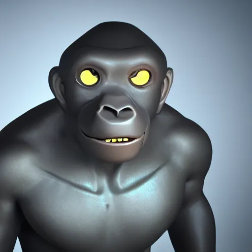 Image similar to if x - men cyclops was a bored ape with laser eyes, 4 k, hyperreal, octane render