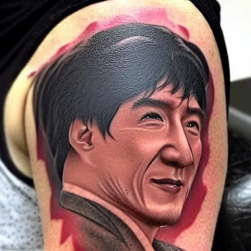 tattoo of jackie chan carricature Stable Diffusion
