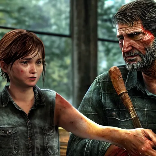 Image similar to donald trump as a character in the last of us