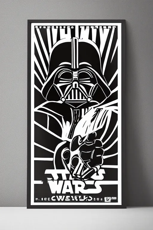 Prompt: retro cannabis with darth vader poster