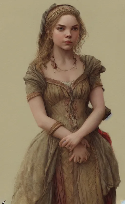 Image similar to anya taylor-joy, annasophia robb, traditional corsican, intricate, highly detailed, artstation, illustration, jurgens, rutkowski, bouguereau