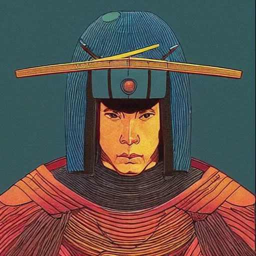 Prompt: “Samurai Koyai Astroanut by Jean Giraud Moebius”