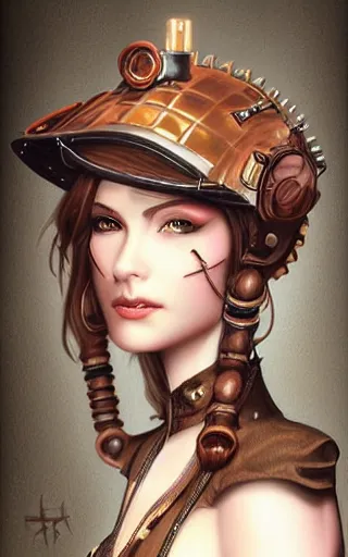 Image similar to steampunk girl, digital painting, elegant, beautiful, highly detailed, artstation, concept art