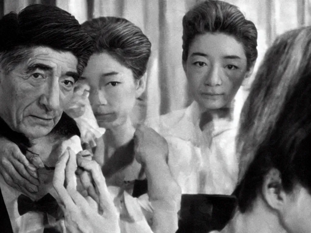 Prompt: The Age of Guilt and Forgiveness takes Alain Resnais’ film Hiroshima Mon Amour (1959) as a reference and starting point. Mainly shot in Hiroshima and Jaipur (India), the film stages a conversation between two lovers to comment on Japan’s twentieth century history and the country’s role within a changed geopolitical situation.