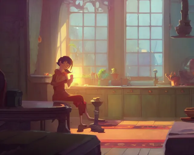 Image similar to fantasy house, cory loftis, james gilleard, atey ghailan, makoto shinkai, goro fujita, studio ghibli, rim light, exquisite lighting, clear focus, very coherent, plain background, soft painting