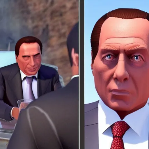 Prompt: Silvio Berlusconi in Fortnite very detailed 4k quality super realistic