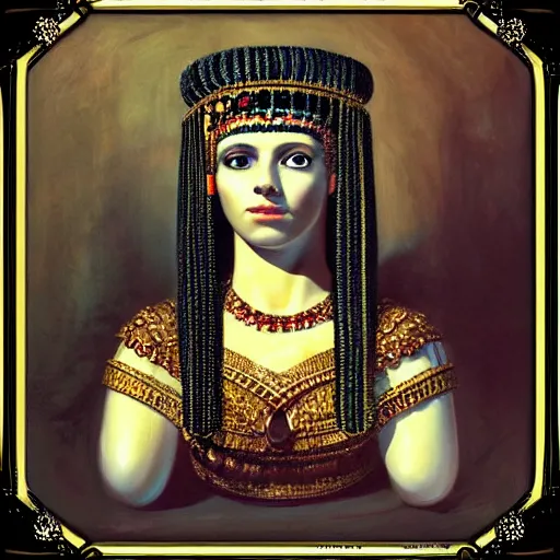 Prompt: cleopatra, portrait photo, masterpiece, very detailed