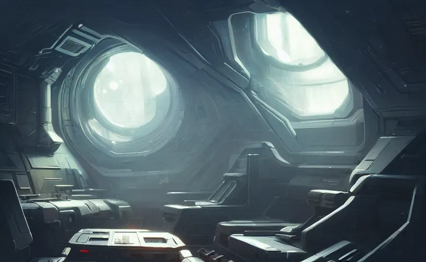 spaceship interior concept art