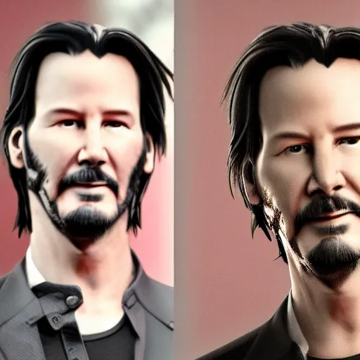 Prompt: ten keanu reeves standing in a row, highly detailed, extremely high quality, hd, 4 k, 8 k, professional photographer, 4 0 mp, lifelike, top - rated, award winning, realistic, detailed lighting, detailed shadows, sharp, no blur, edited, corrected, trending