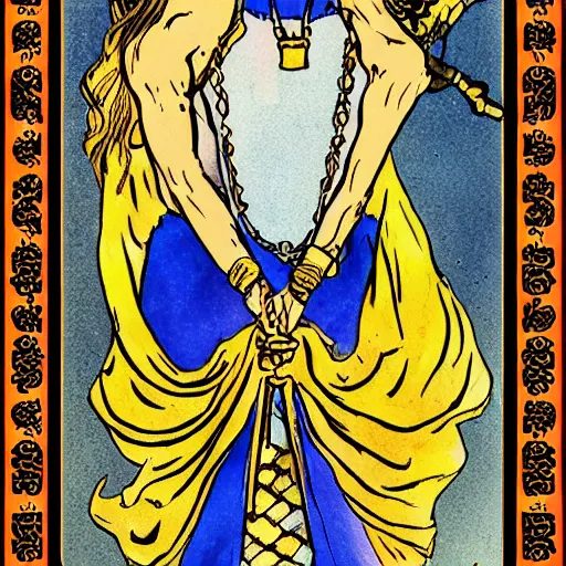 Image similar to tarot card