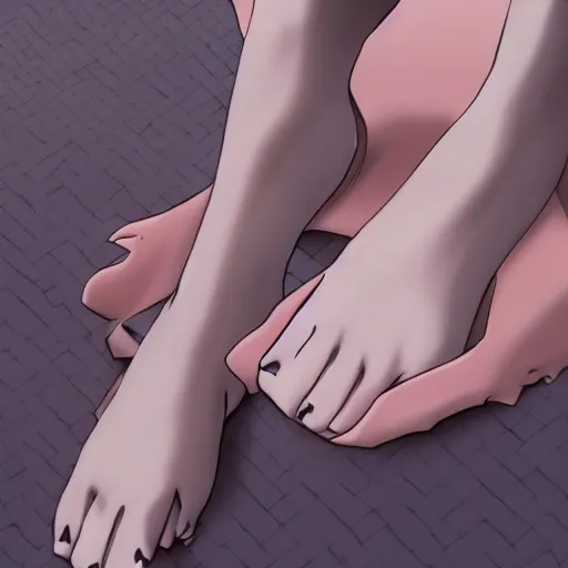 Image similar to the feet of an anime woman