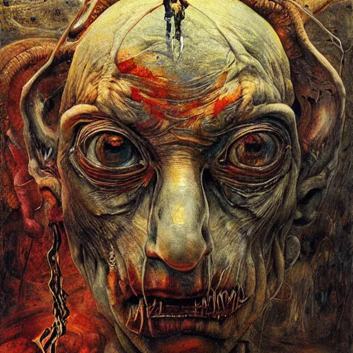 Prompt: high quality high detail painting by lucian freud and beksinski, hd, demon, soul