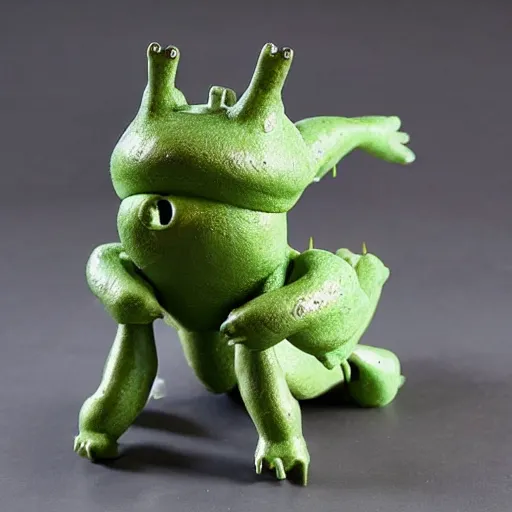 Prompt: 1 9 6 0 s japanese toy sculpture of a snot monster