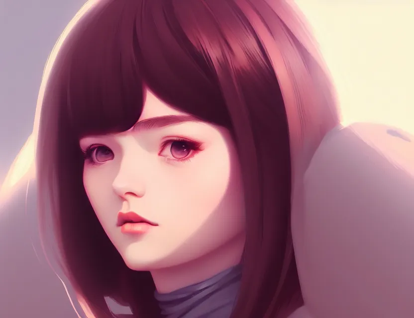 Image similar to a portrait of a girl by by ilya kuvshinov, fuji choko, ross tran, 8 k resolution, trending on artstation