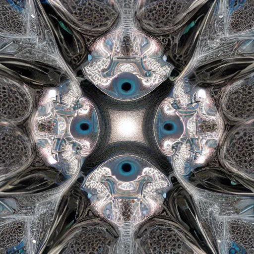 Image similar to Lovecraftian Russian Orthodox surreal fractal structures