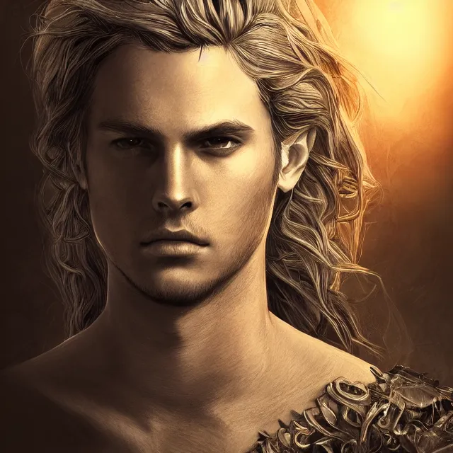 Prompt: studio portrait graceful, masculine rhagar targaryen young ultrafine hyperrealistic detailed face intricate linework, sharp focus, bright colors, matte, octopath traveler, final fantasy, unreal engine highly rendered, global illumination, radiant light, intricate environment