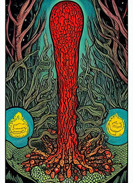 tarot card designed by charles burns, painted with oil | Stable ...