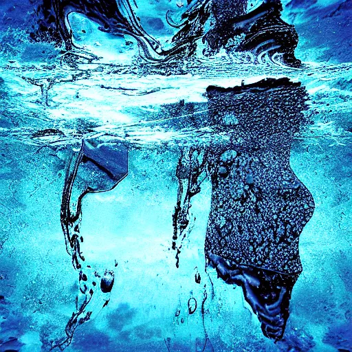 Image similar to melted liquephotographs submerged digitalart