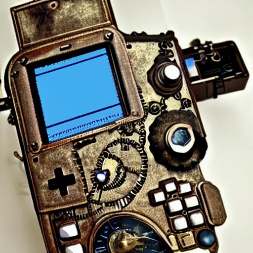 Image similar to steampunk gameboy