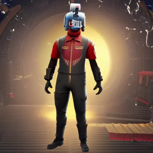 Prompt: full body image of Elon musk fortnite skin