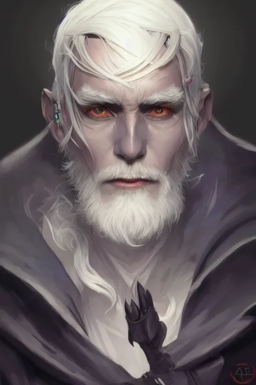 Image similar to a handsome drow wizard, highly detailed, digital painting, artstation, concept art, smooth, sharp focus, illustration, unreal engine 5, 8 k, art by artgerm and greg rutkowski and alphonse mucha