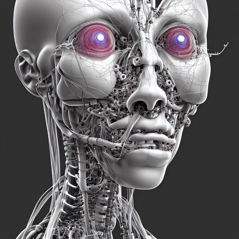 Image similar to portrait of a kind soul, by yoshitaka amano and others detailed face face face face, facial structure, hd, 8 k, very very very very electronic, biomechanical, biology, bio, neural machine