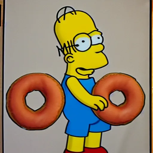 Image similar to homer simpson as a donut